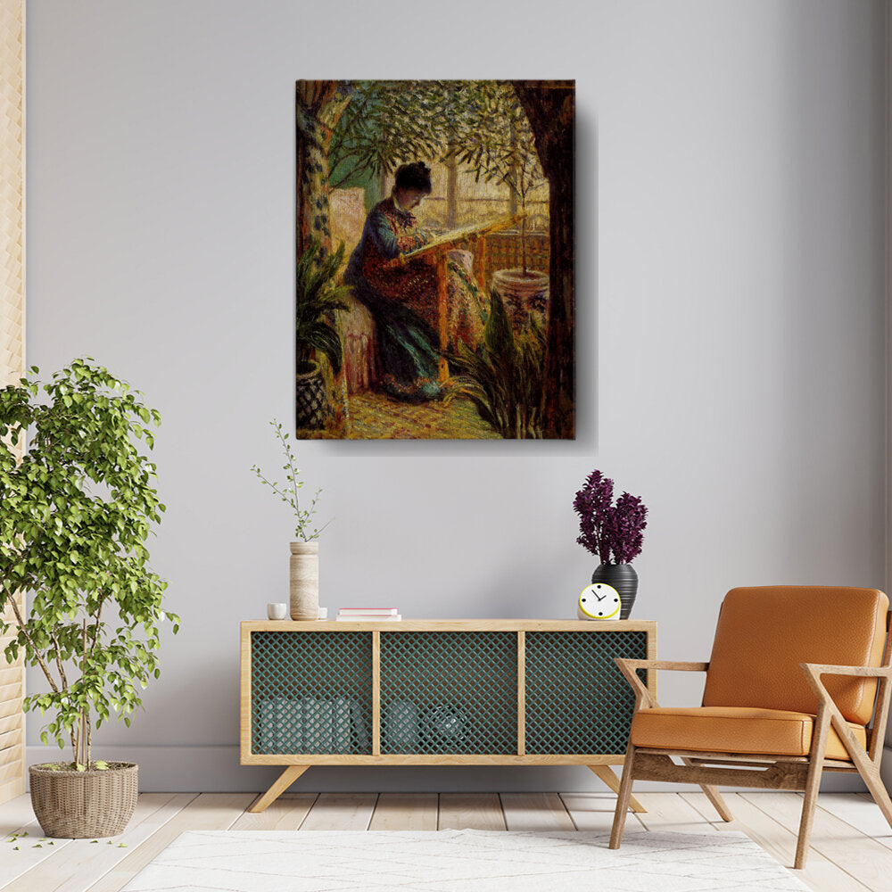 Madame Monet Embroidering
