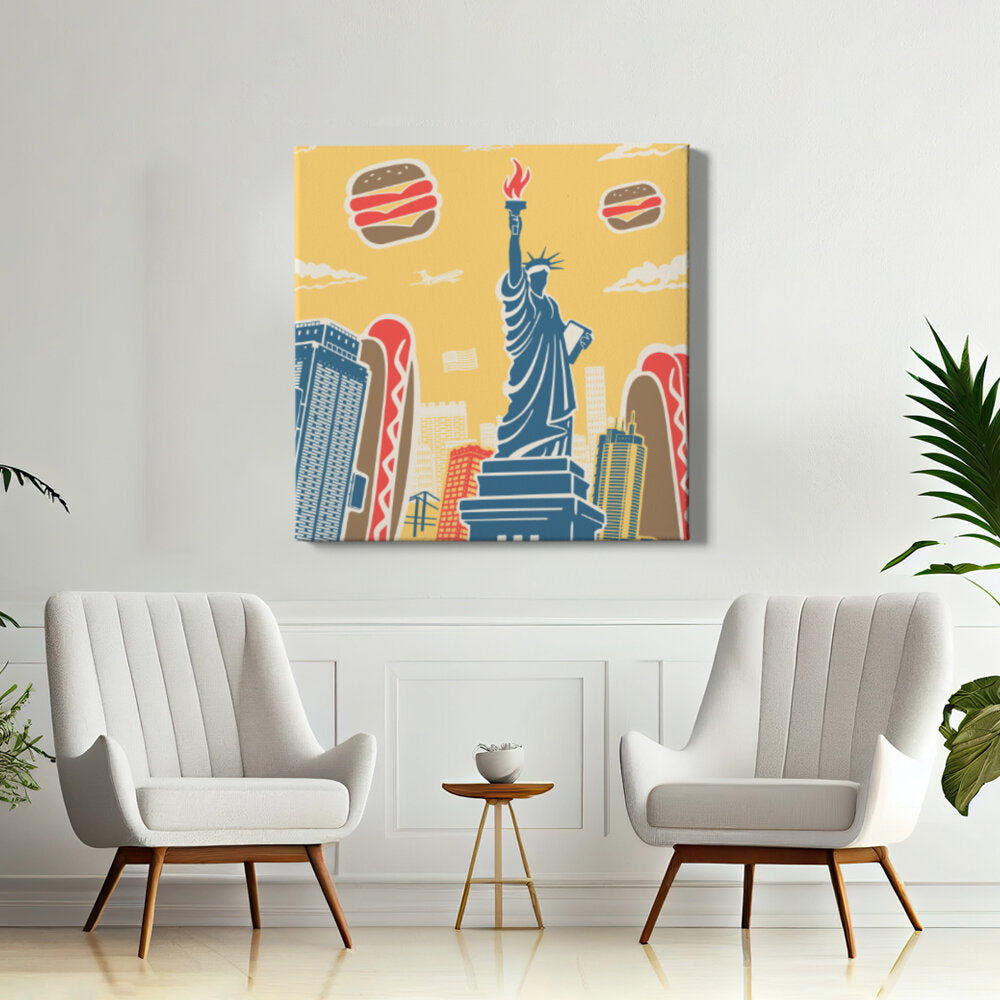 Statue Of Liberty And Snack City