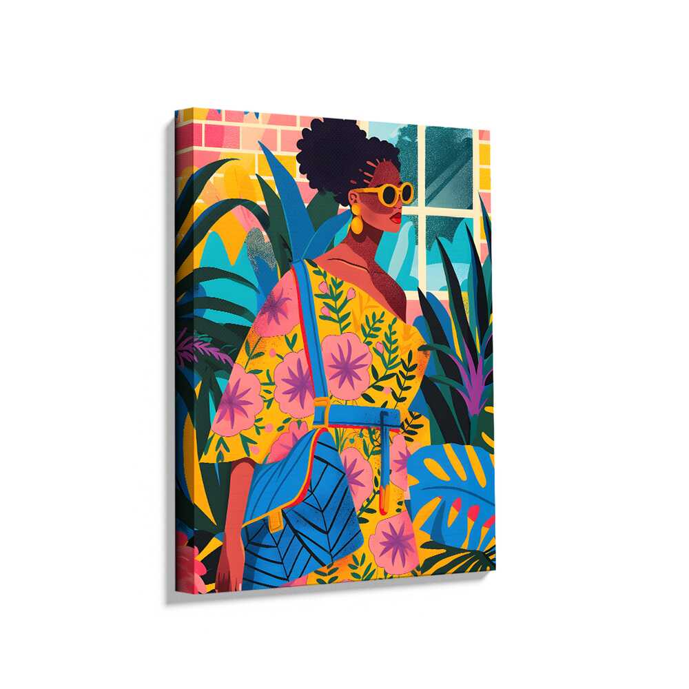 Picasoul - Picasoul Curated - Stylish Woman In Tropical Garden - Wall Decor
