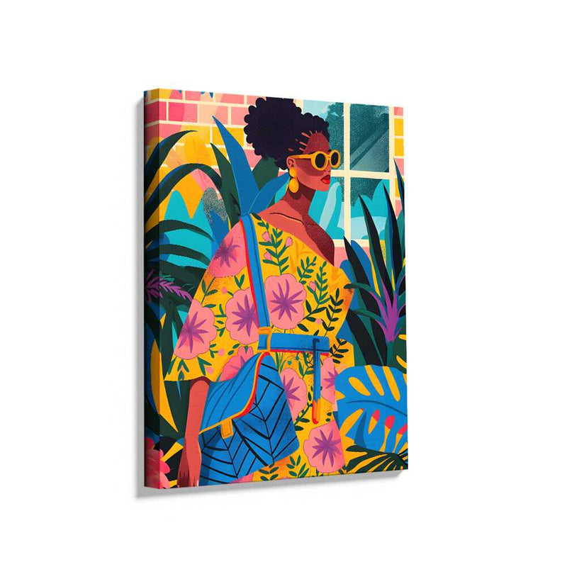 Picasoul - Picasoul Curated - Stylish Woman In Tropical Garden - Wall Decor