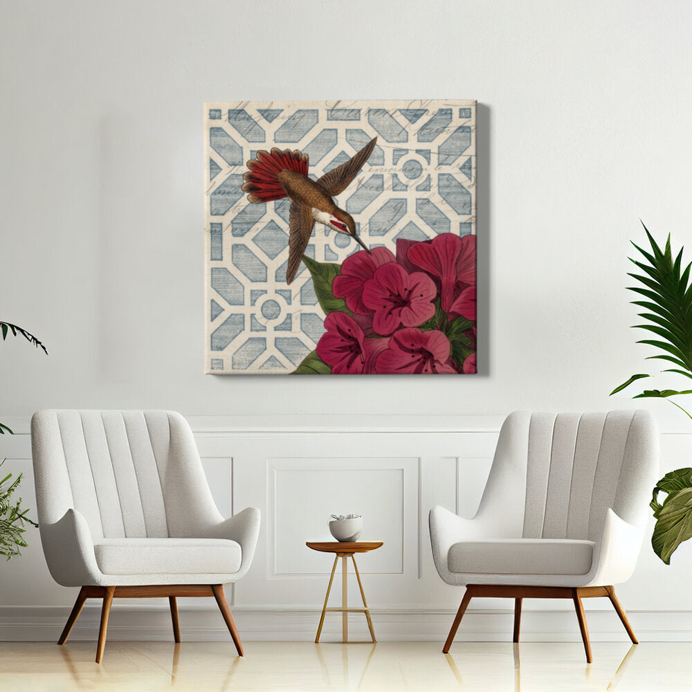 Hummingbird And Flowers 01