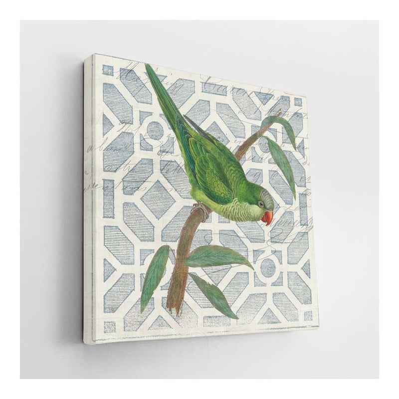 Picasoul - Picasoul Curated - Green Parrot On A Branch - Wall Decor