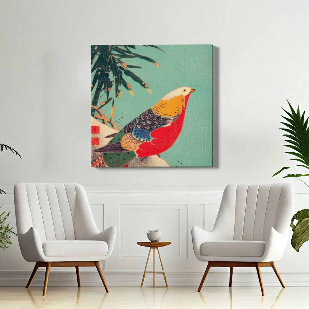 Colorful Bird In Bamboo