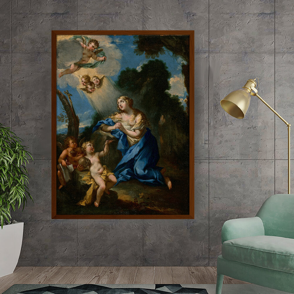 Penitent Magdalene - Framed Canvas