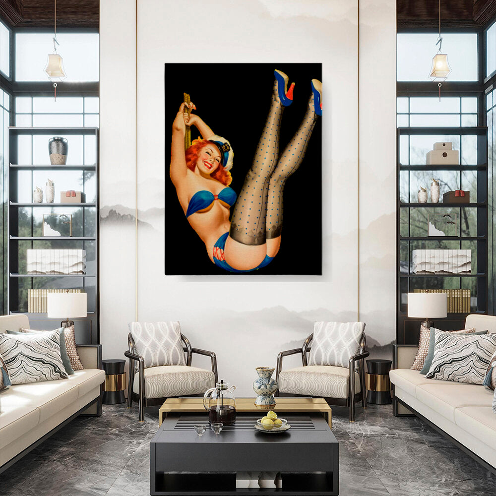 Pin-Up Girl Swinging