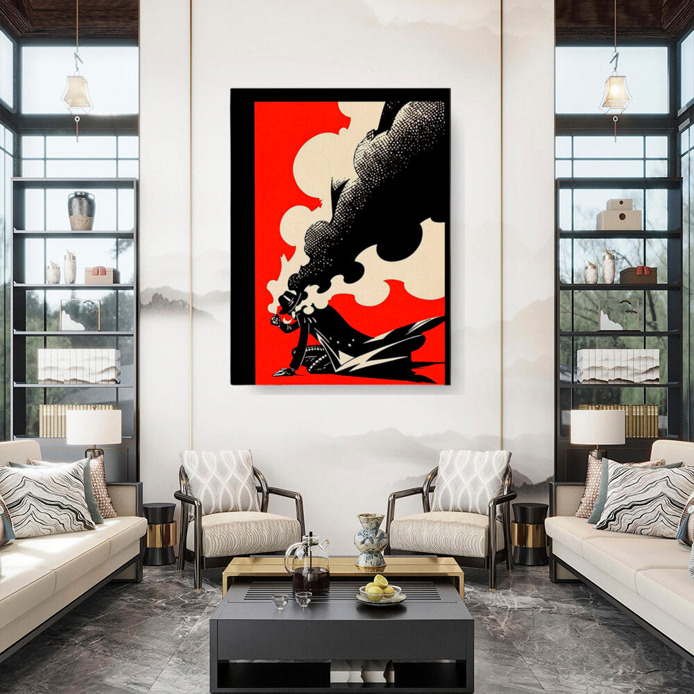 Cloaked Figure In Smoke