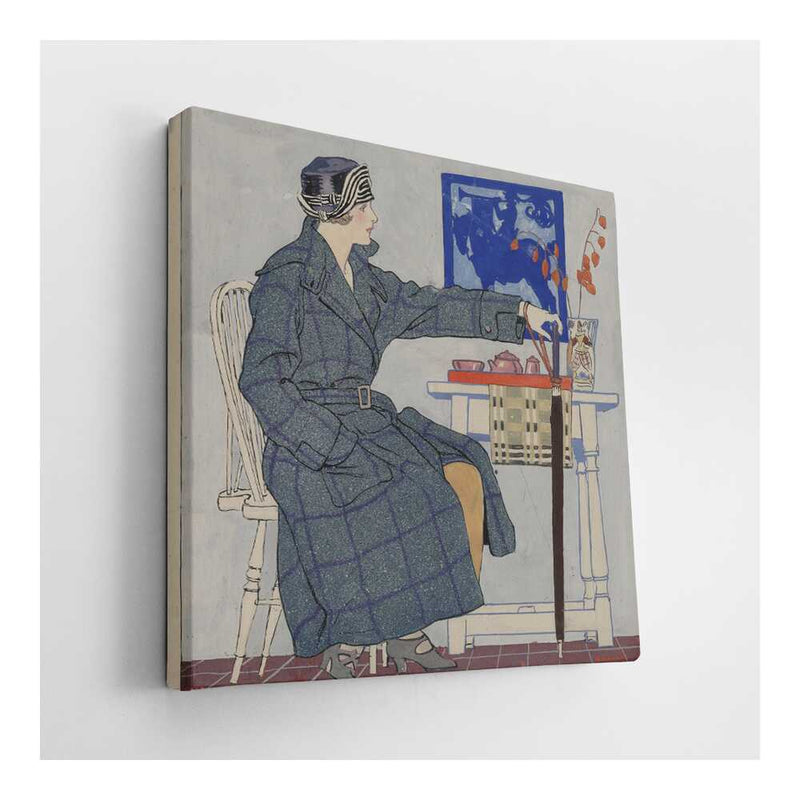 Picasoul - Picasoul Curated - Woman In A Plaid Coat - Wall Decor