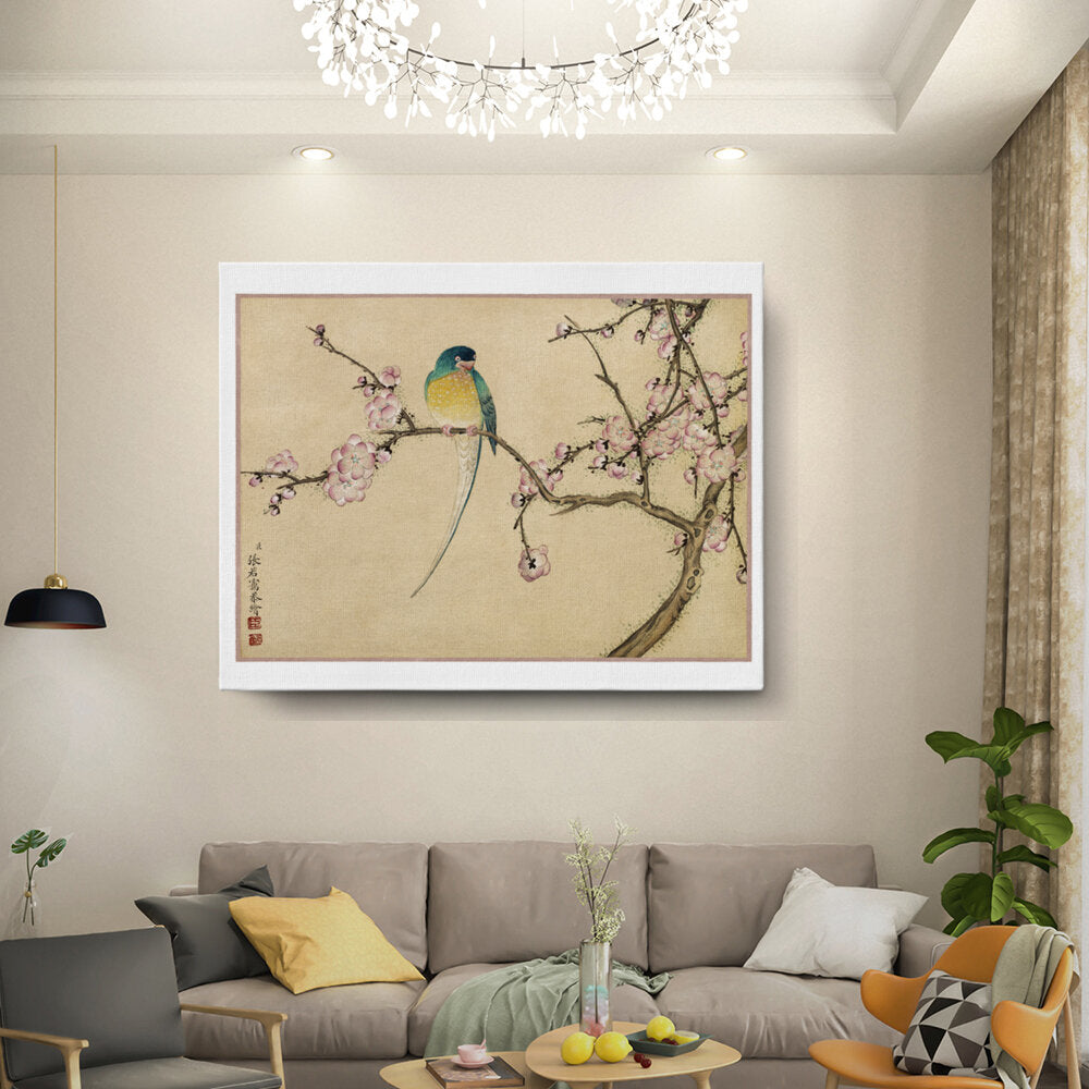 Bird On Blossom Branch