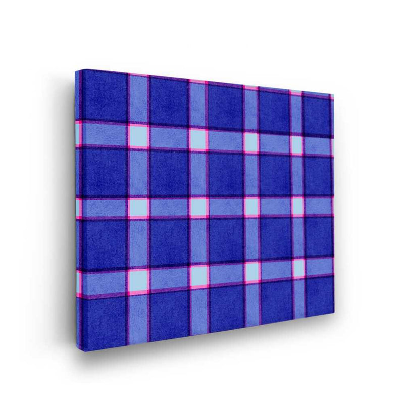 Picasoul - Picasoul Curated - Blue Plaid Pattern - Wall Decor
