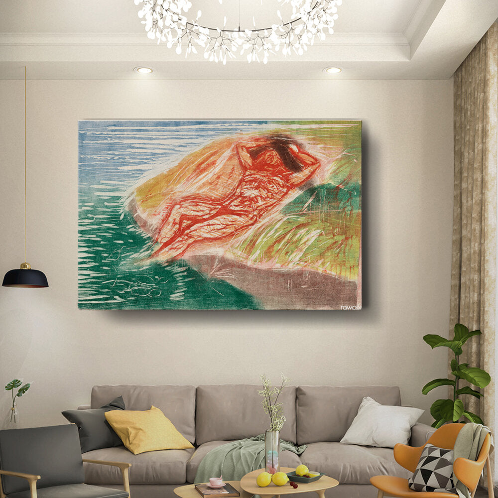 Reclining Figure By The Water
