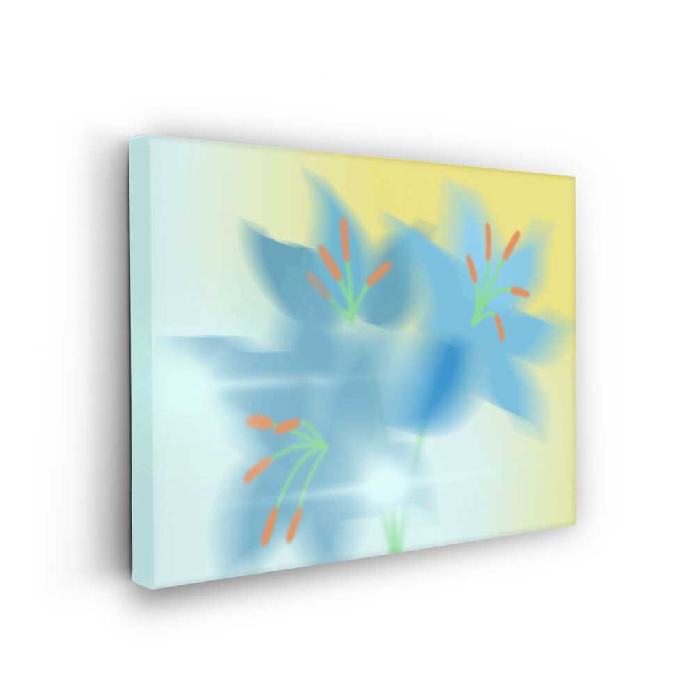 Picasoul - Picasoul Curated - Blurry Blue Blossoms - Wall Decor