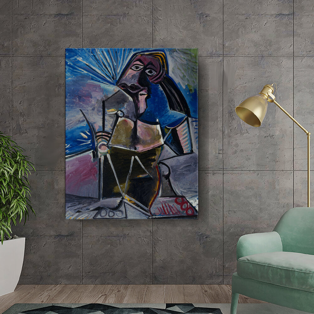 Abstract Figure In Blue