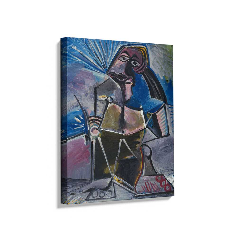 Picasoul - Picasoul Curated - Abstract Figure In Blue - Wall Decor