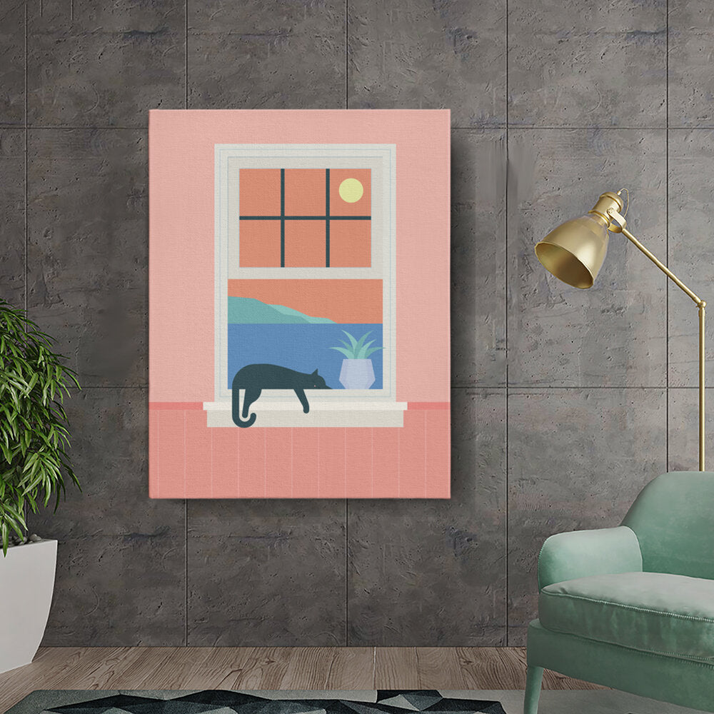Relaxing Cat By The Window