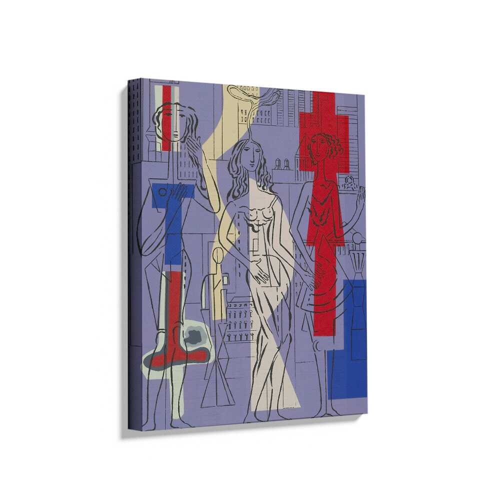 Picasoul - Picasoul Curated - Three Figures In Abstract Space - Wall Decor