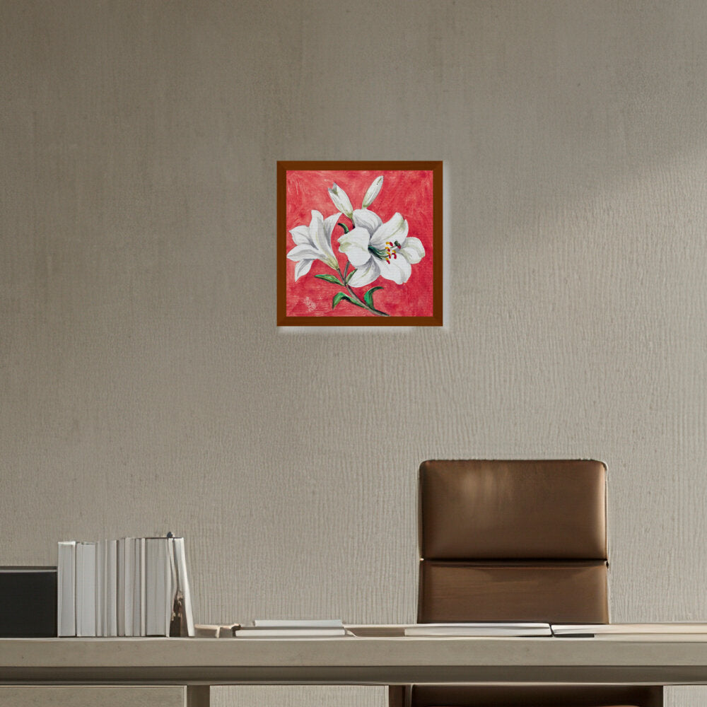 White Lily - Framed Canvas