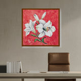 Artist1 - Art - White Lily - Framed Canvas