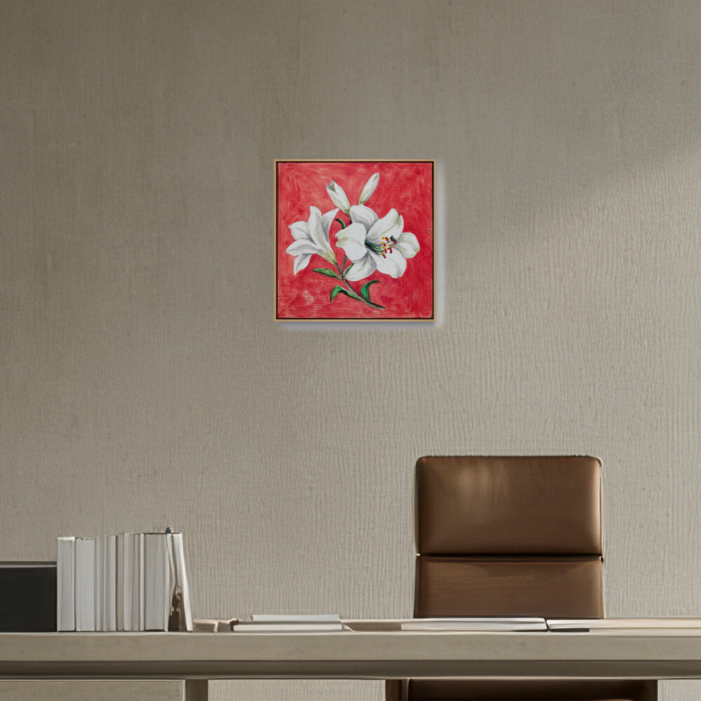 White Lily - FLOATING FRAME