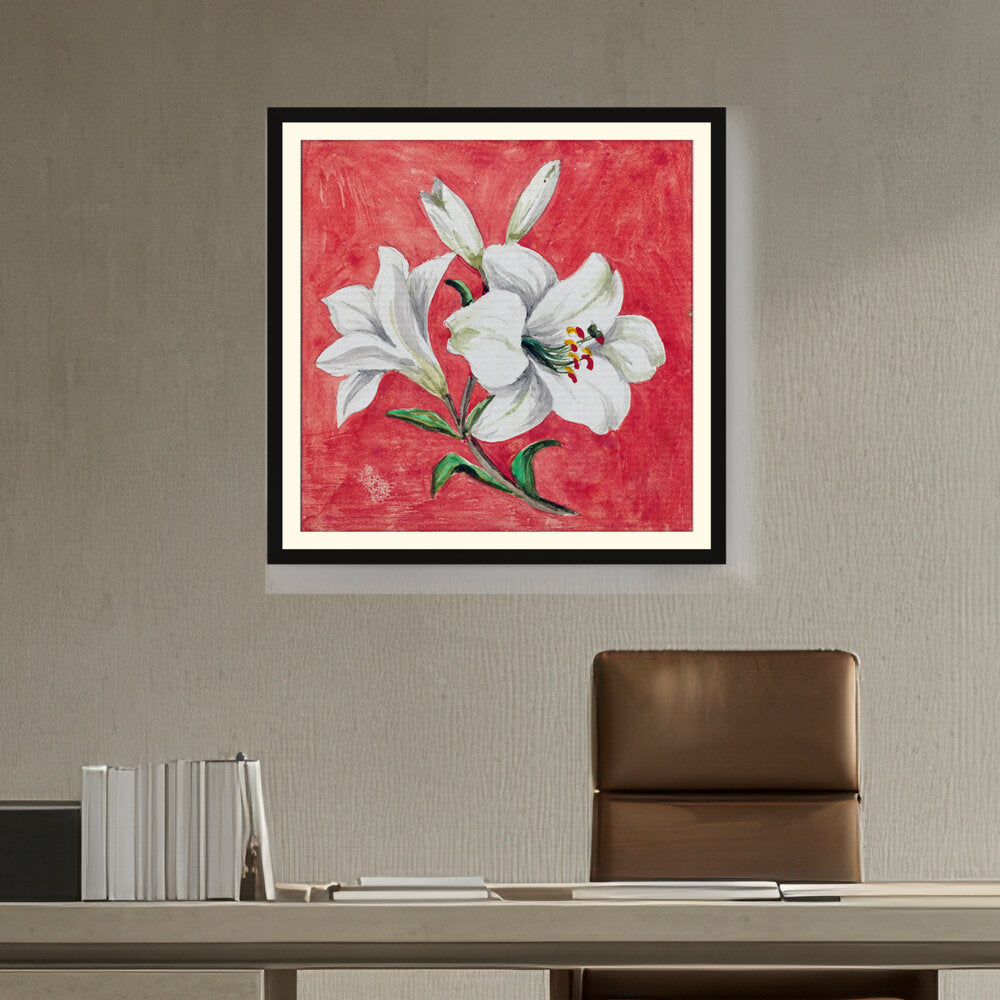 Artist1 - Art - White Lily - WALL MOUNT FRAME