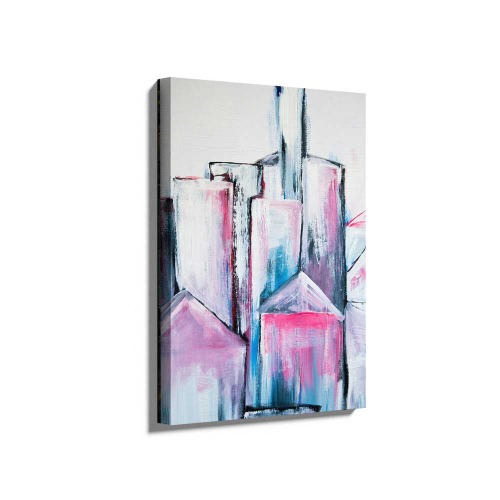 Picasoul - Picasoul Curated - Cityscape In Pink And Blue - Wall Decor
