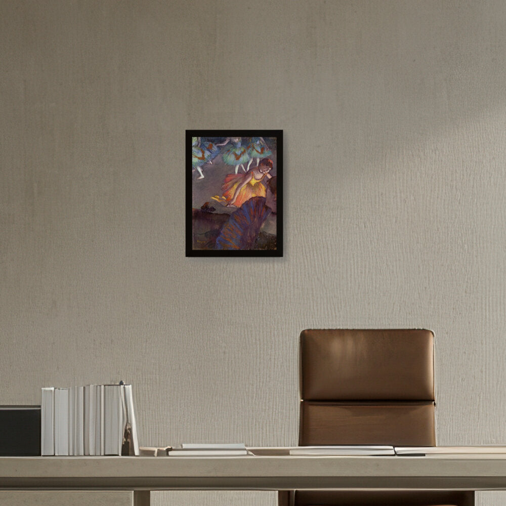 Ballerina And Lady With A Fan - Framed Canvas