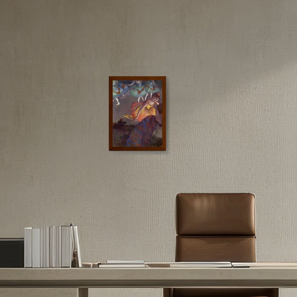 Ballerina And Lady With A Fan - Framed Canvas