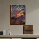 Artist1 - Art - Ballerina And Lady With A Fan - Framed Canvas