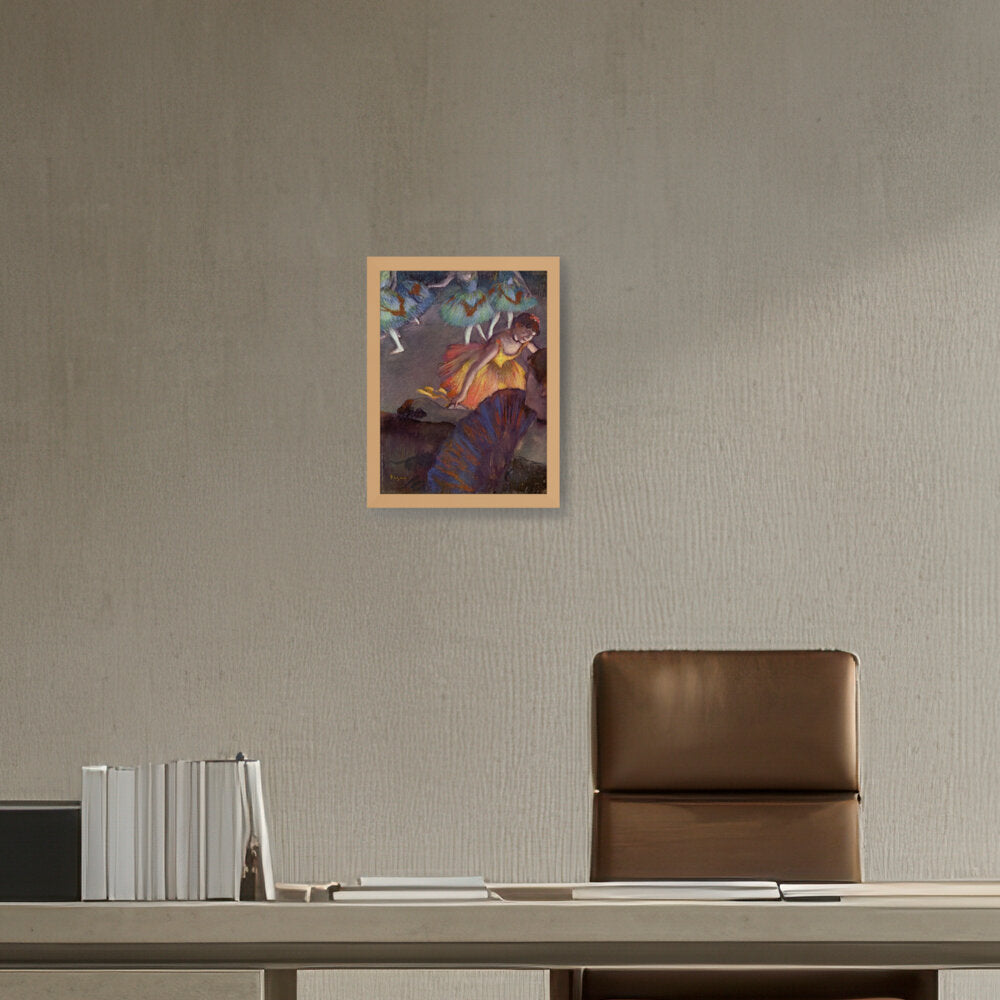 Ballerina And Lady With A Fan - Framed Canvas