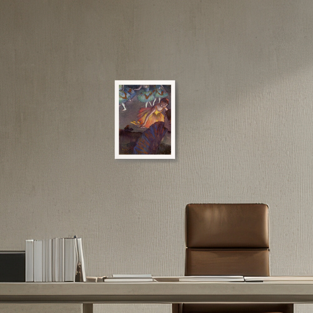 Ballerina And Lady With A Fan - Framed Canvas