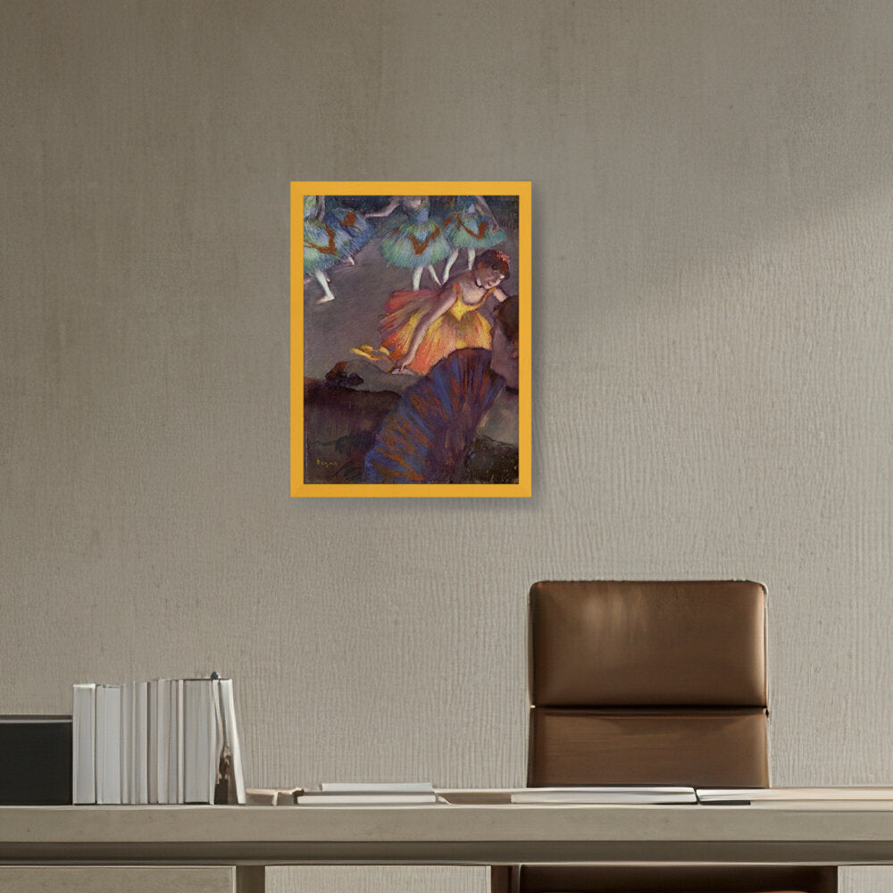 Ballerina And Lady With A Fan - Framed Canvas