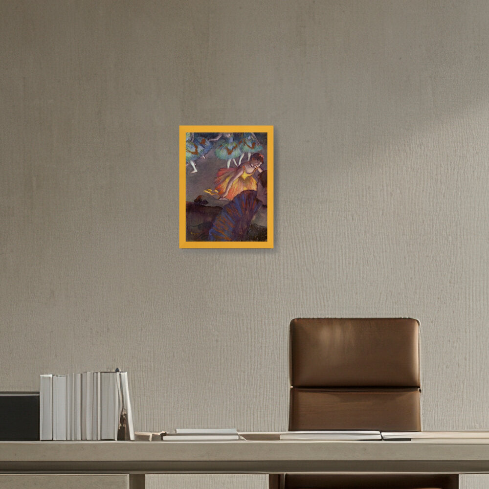 Ballerina And Lady With A Fan - Framed Canvas