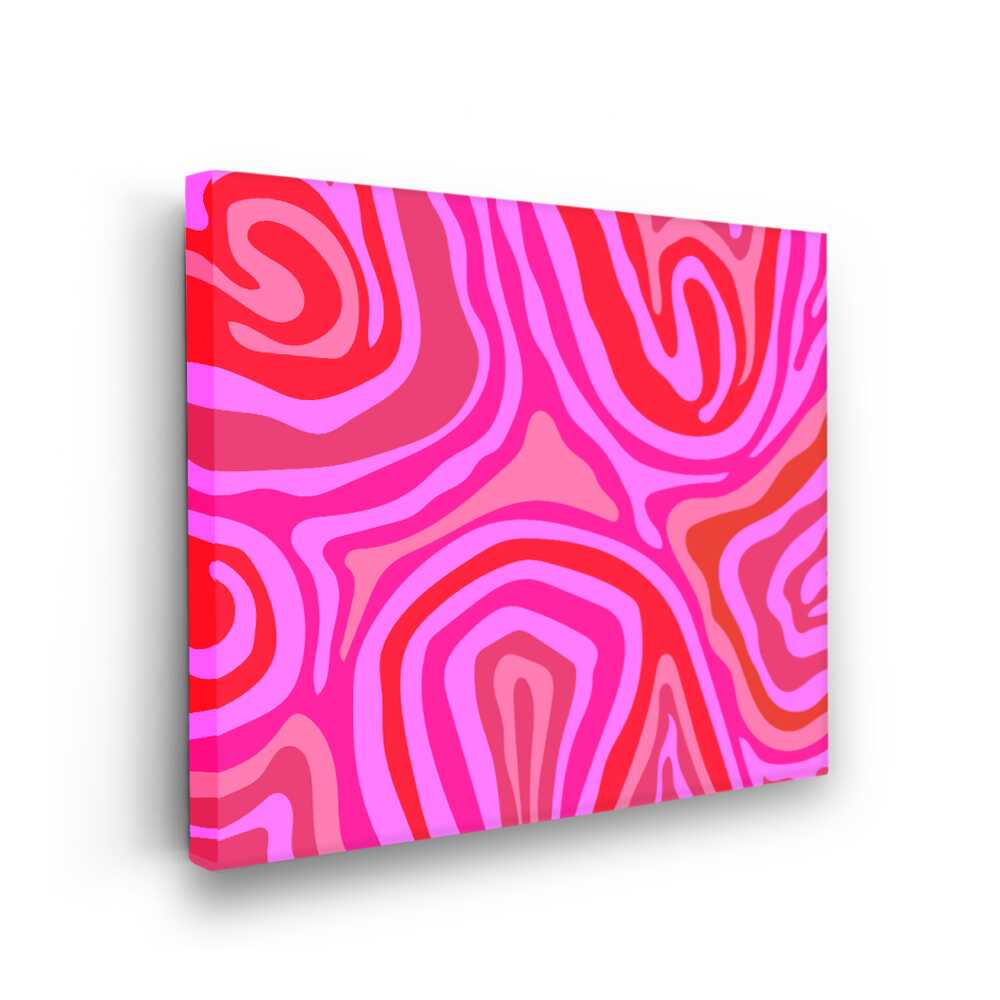 Picasoul - Picasoul Curated - Swirling Pink Patterns - Wall Decor