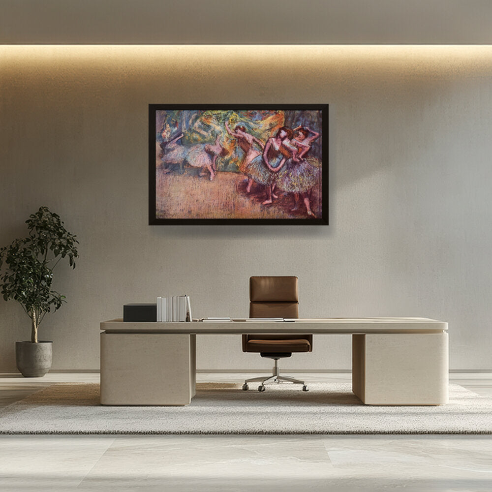 Ballettszene - Framed Canvas