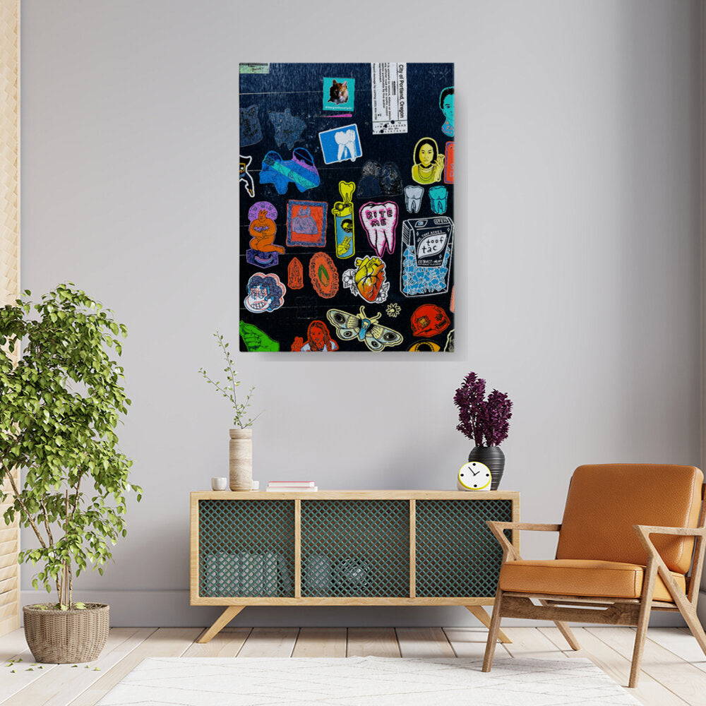 Eclectic Sticker Collage