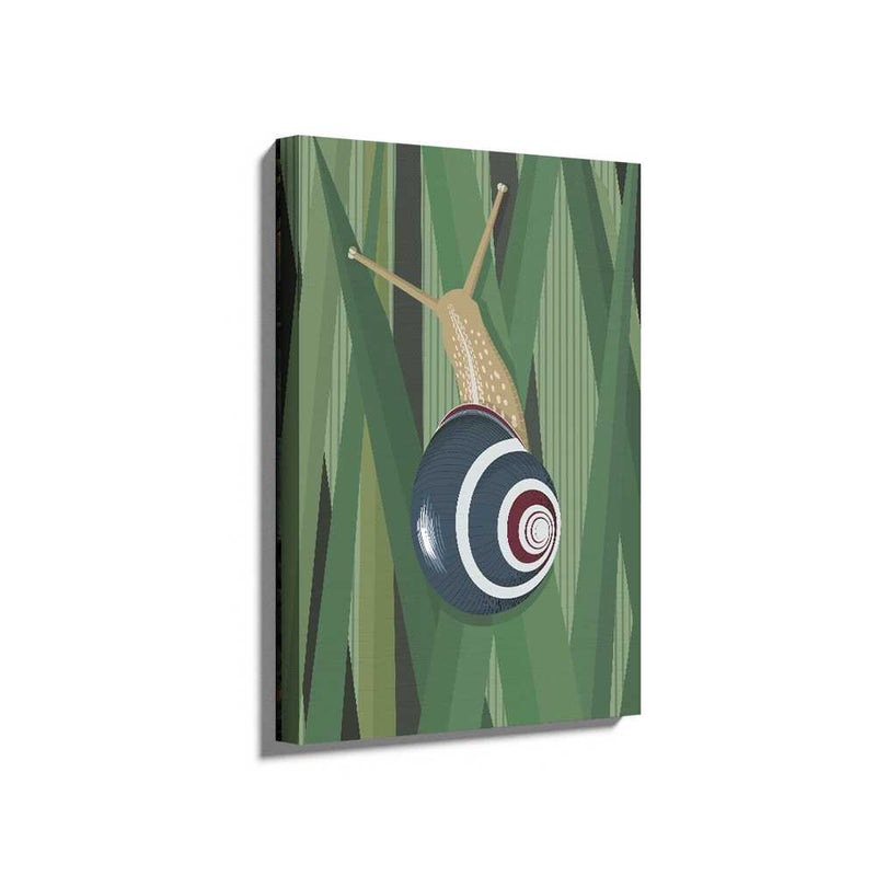 Picasoul - Picasoul Curated - Colorful Snail On Green - Wall Decor