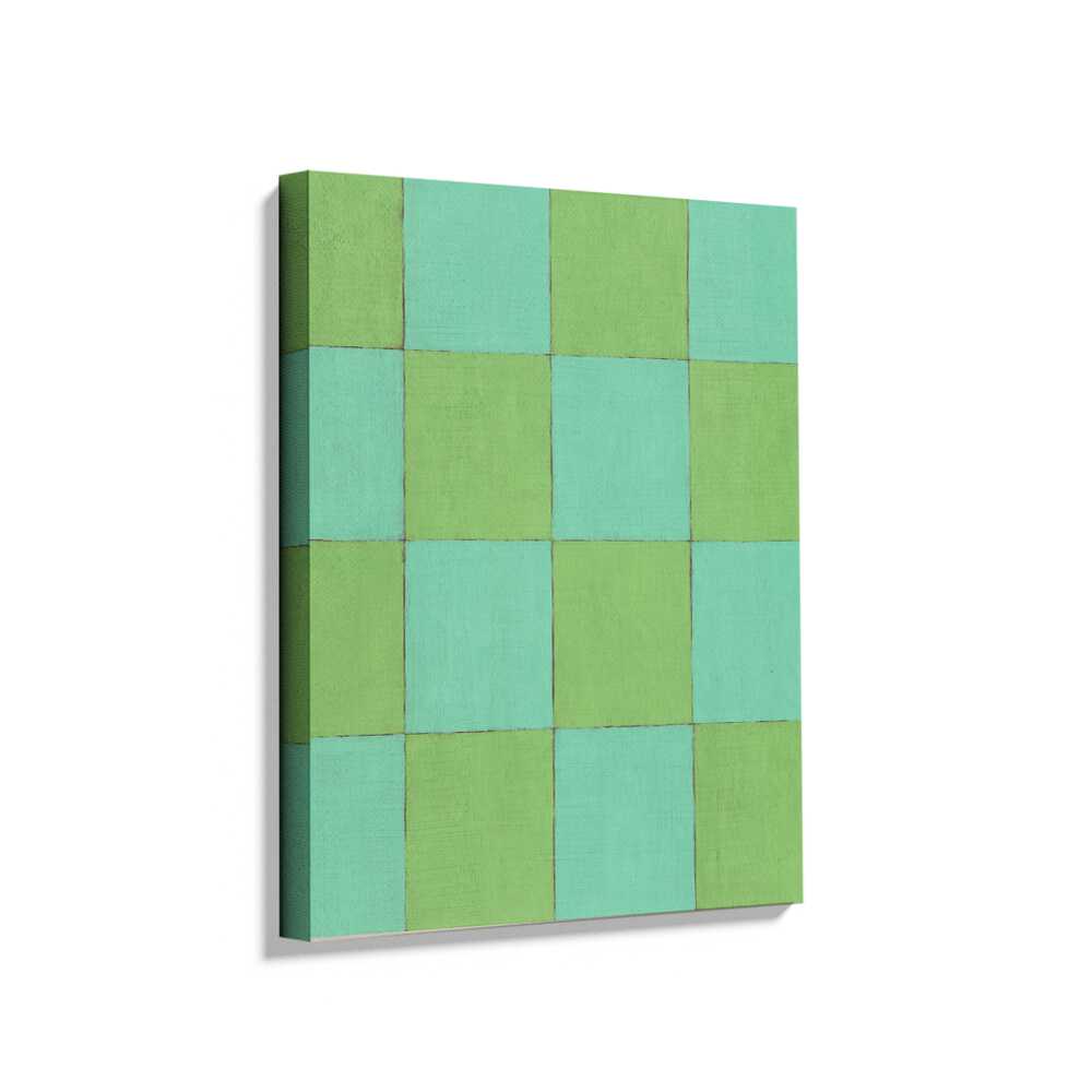 Picasoul - Picasoul Curated - Green And Turquoise Squares - Wall Decor