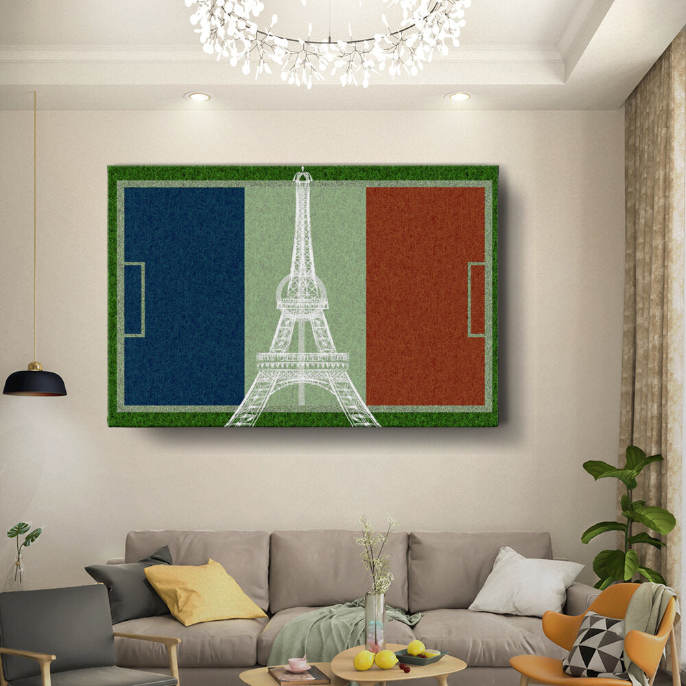 Eiffel Tower On Football Field