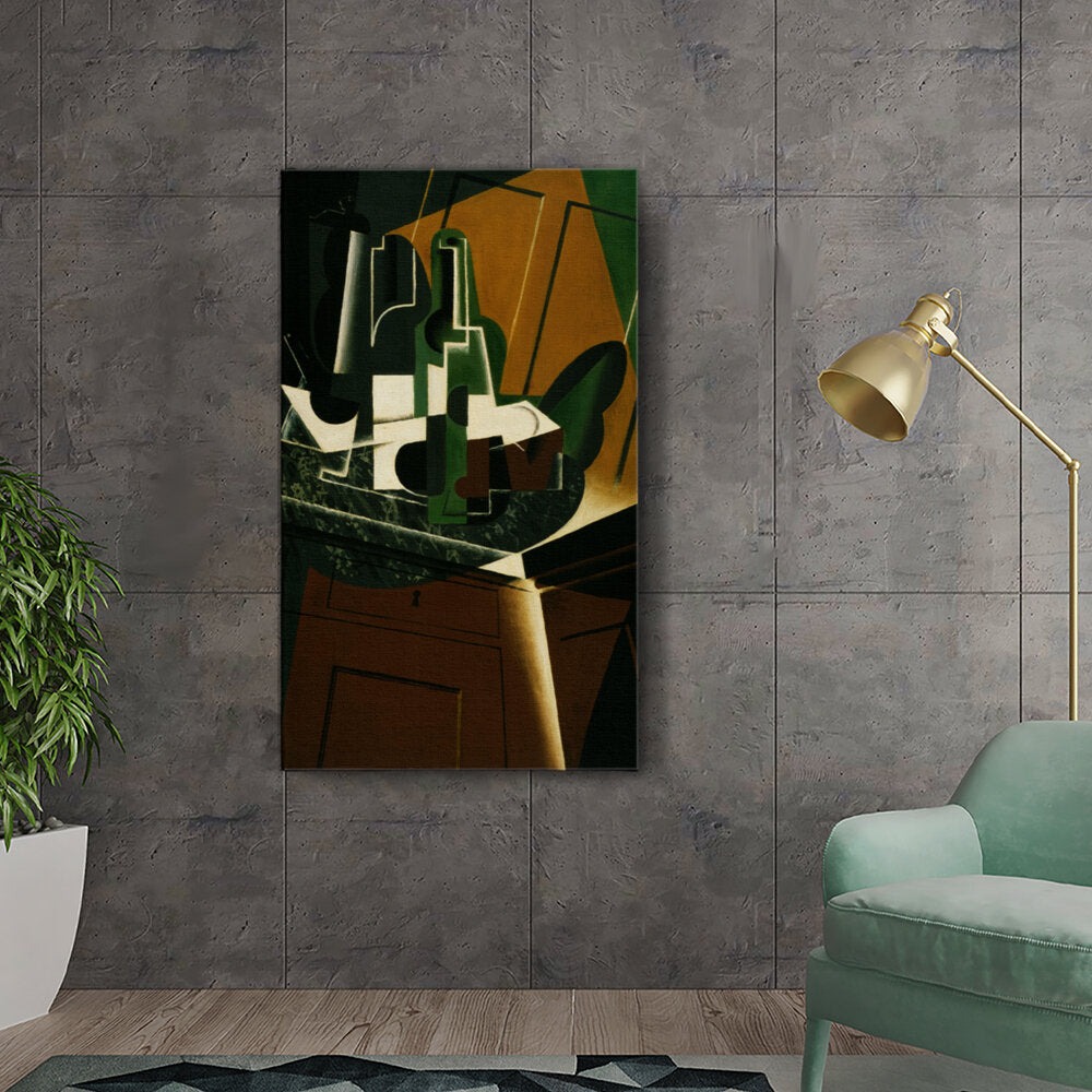 Abstract Composition In Green And Brown
