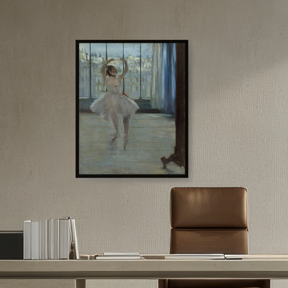 Dancer Posing For A Photograph - Framed Canvas