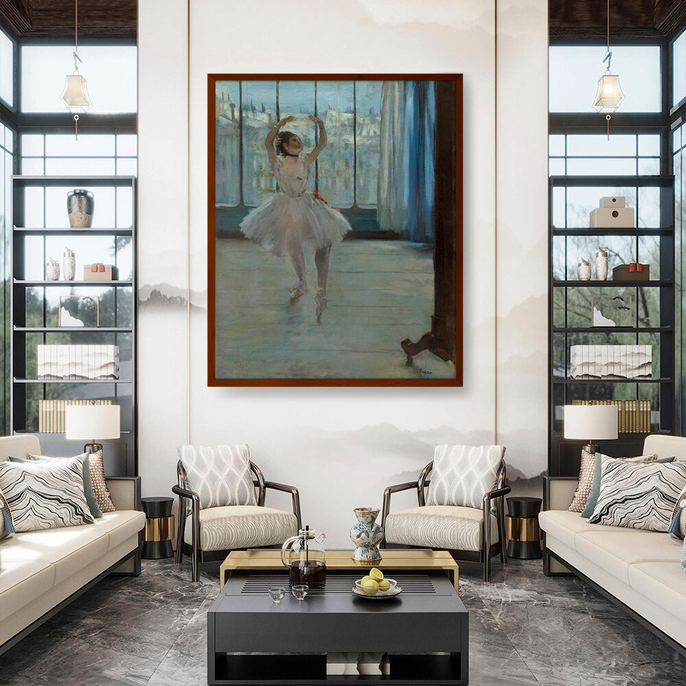 Dancer Posing For A Photograph - Framed Canvas