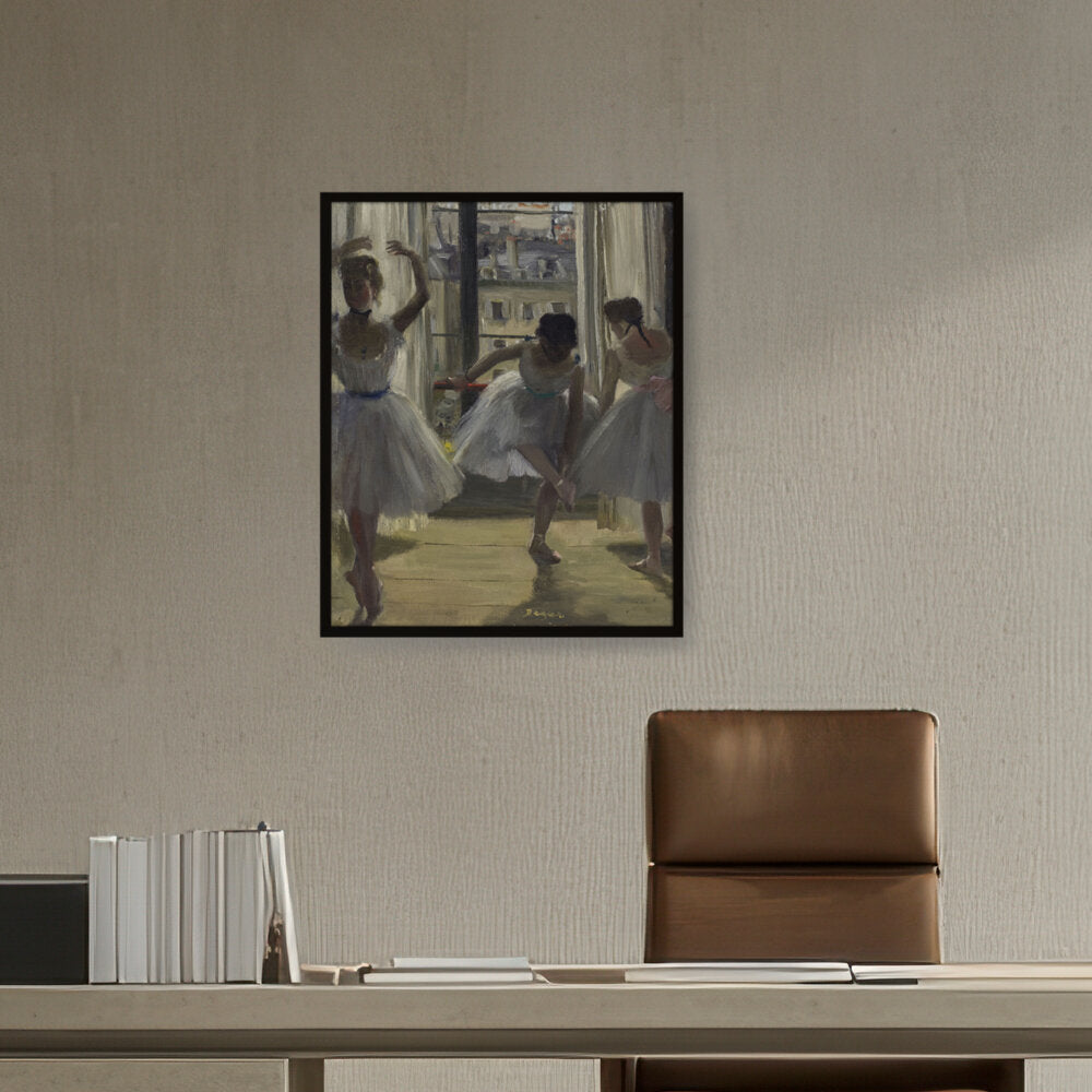 The Dancing Lesson - Framed Canvas
