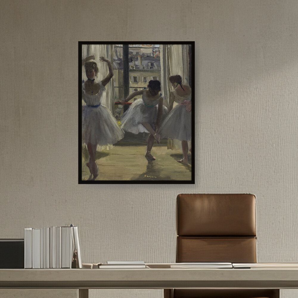 The Dancing Lesson - Framed Canvas