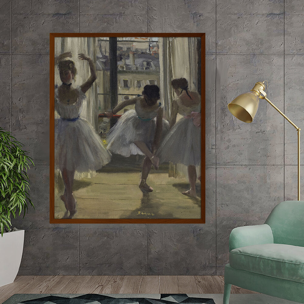 The Dancing Lesson - Framed Canvas