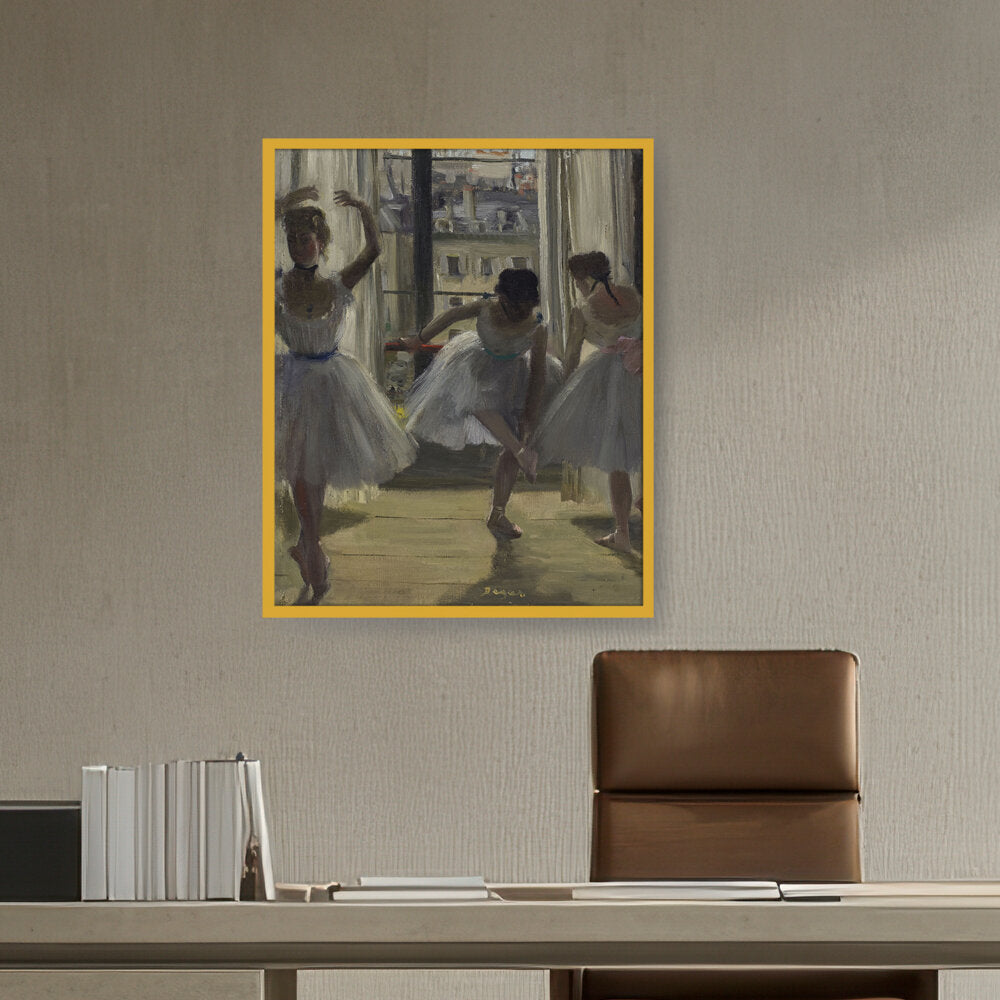 The Dancing Lesson - Framed Canvas