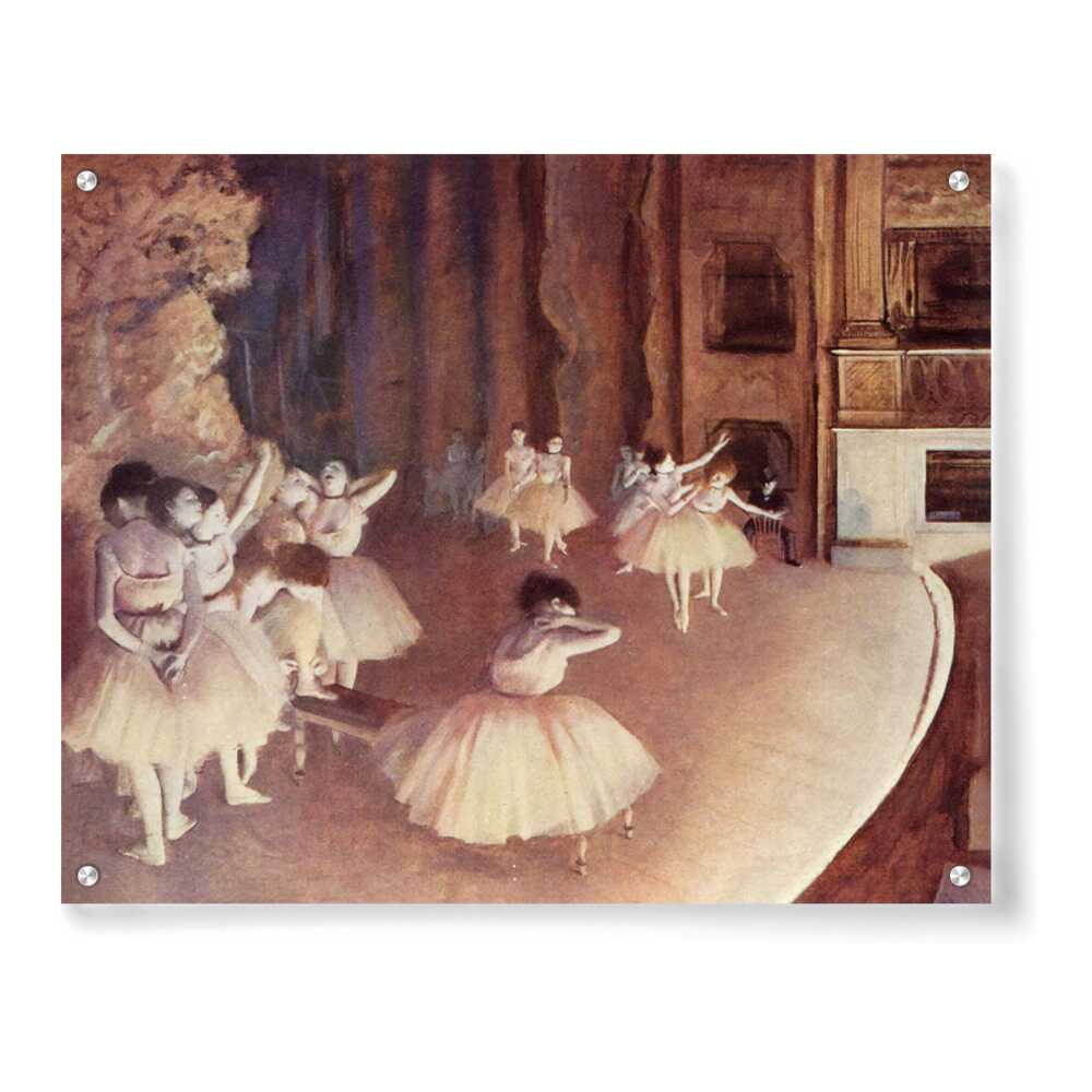 Rehearsal Of A Ballet On Stage - Acrylic Wall Photo