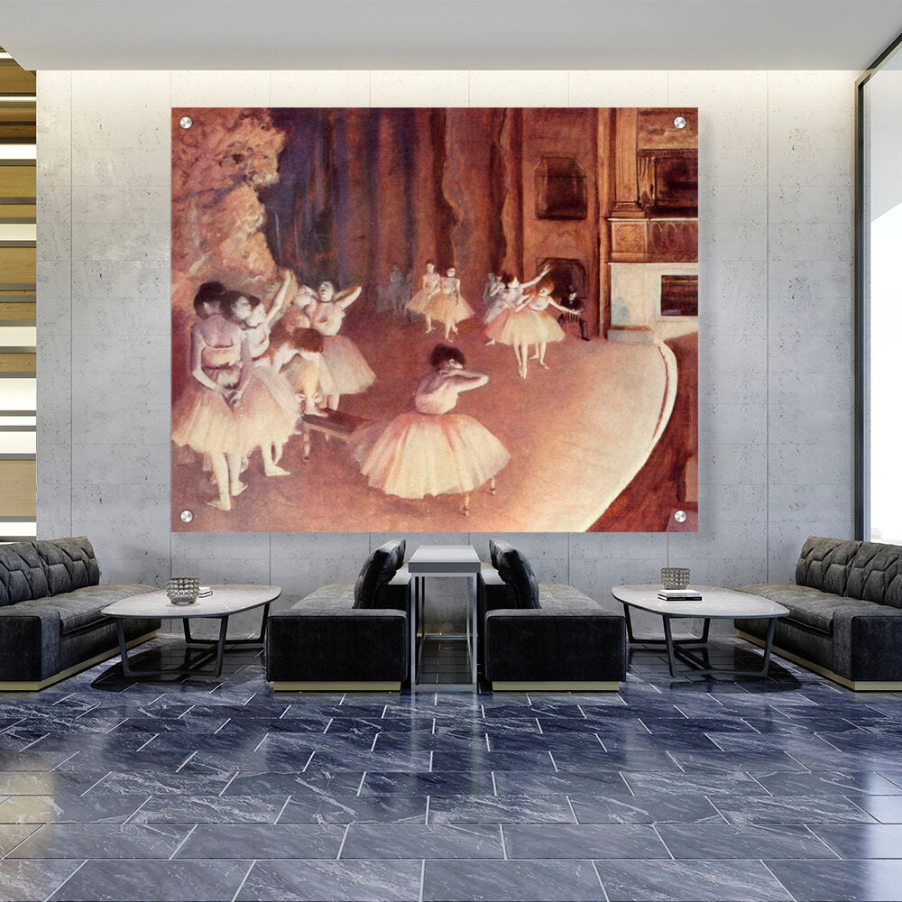 Rehearsal Of A Ballet On Stage - Acrylic Wall Photo