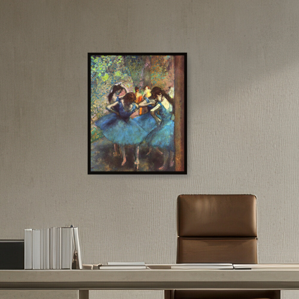 Blue Ballerinas - Framed Canvas