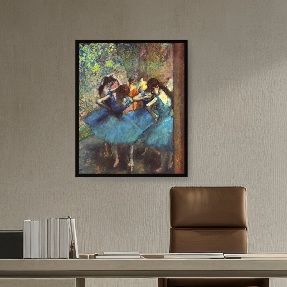 Blue Ballerinas - Framed Canvas