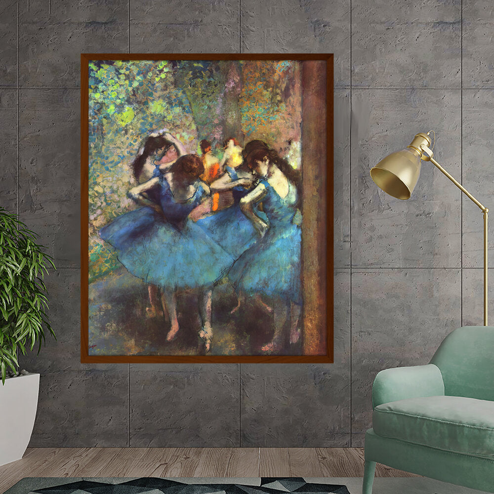 Blue Ballerinas - Framed Canvas