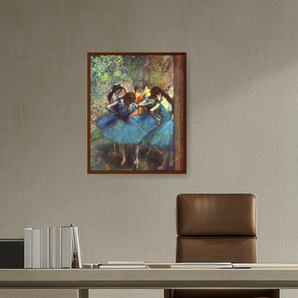 Blue Ballerinas - Framed Canvas